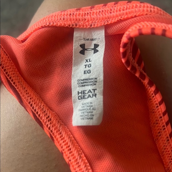 Under Armour Orange Sports Bra with Racerback Design - Picture 3 of 3